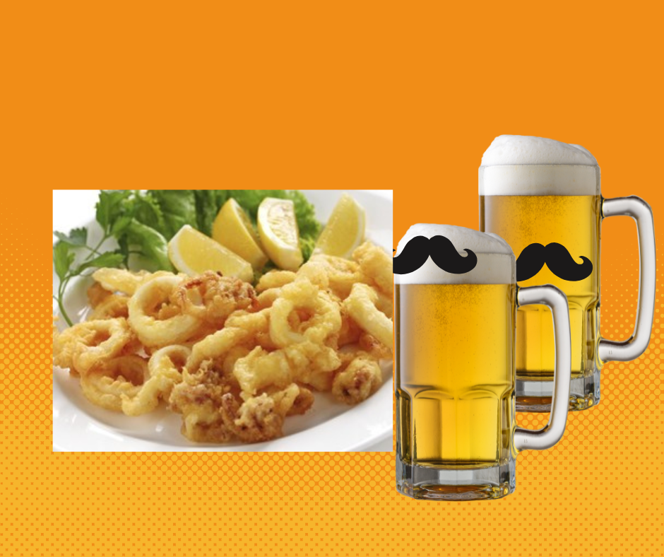 Rabas p/ compartir + 2 chopp